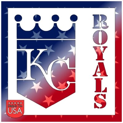 12''x12'' Clear Plastic Stencil - Kansas City Royals (MCA65)