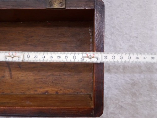 rZMGKX - Antikes Holz Kästchen Box Schatulle - Vintage - Handmade - 32 cm - Bild 5 von 7
