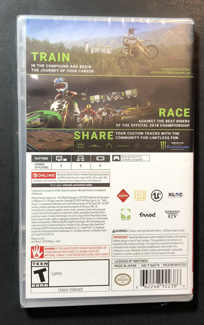 Monster Energy Supercross 2 [ The Official Videogame ] (Nintendo