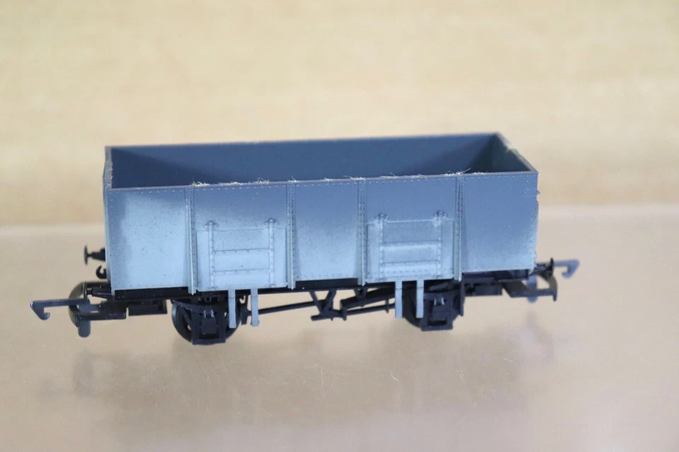Dapol A005 Br Gris Non Peint 20 Wagon Minéral En Acier Ouvert En Boîte Mint - Photo 2/4