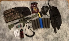 Tippmann Cronus Paintball Gun Bundle- Green/Black CASE TANK  TUBE MASK