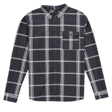 LOST Men's L/S Button Up Flannel CHECK ONE - VBK - Large - NWT