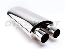 Dtm-24102d24-14 Hi Polish Stainless Muffler 2.25 Inlet Singledual 20.5 Long