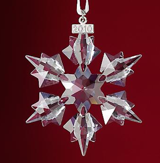 2010 SwarovskiSnowflake STAR Annual Christmas ORNAMENTNEWHolidayBox