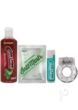 Flavored Oral Lubricant Sexual Enhancer w/ Vibrating Penis Ring Kit Sex Toy Set