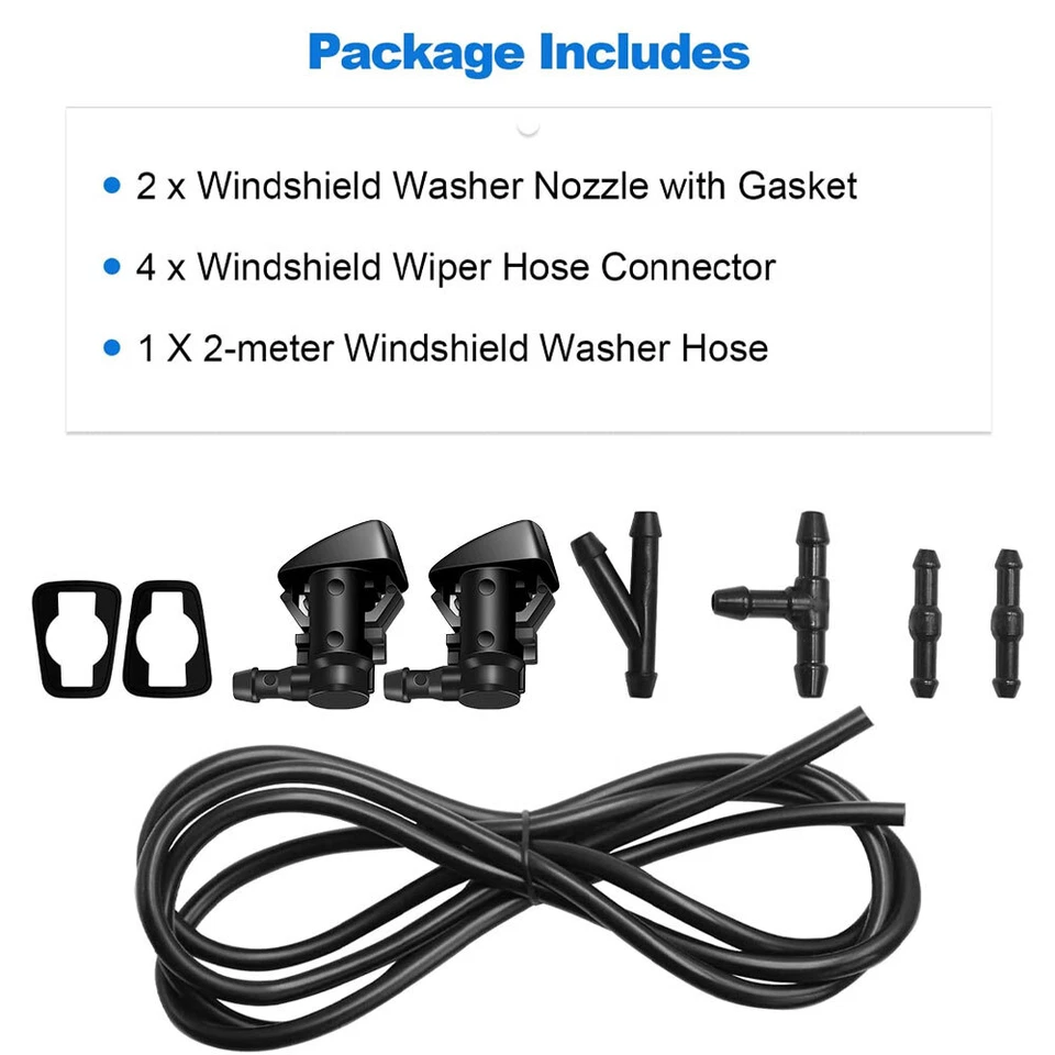 Windshield Washer Fluid Nozzle With Connector Hose For GMC Acadia 2007-2012 - Image 4 of 4