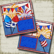 FIREWORKS - Premade Scrapbook Pages - EZ Layout 2755