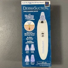 DermaSuction Pore Cleaning Device with Vacuum Action Oval Head Silicone Head