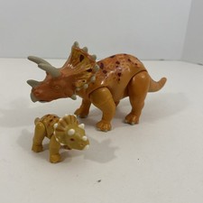Playmobil 9” Aventura Triceratops Dinosaurio Figura 2007 Set 4170 Con Bebé
