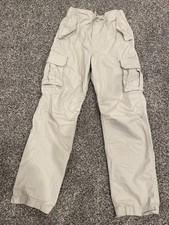 Gap Boys Pull On Cargo Pants Khaki Tan Elastic Waist Size 12 - 13 Years