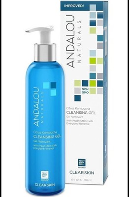 Andalou Naturals Citrus Kombucha Cleansing Gel 6 fl. oz. Oils Pores Blemishes