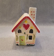 Anthropologie Holiday Village House - Peach Tea Light Cottage by Nathalie Lete