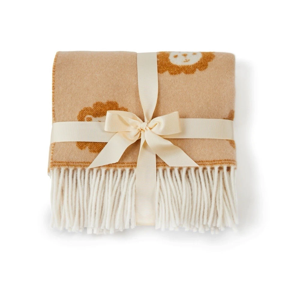 Tweedmill Soft Brown Baby Blanket in Merino Wool with fringing superbly soft - Image 2 of 2