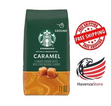 Starbucks Arabica Beans Caramel, Naturally Flavored, Ground Coffee, 11oz New 11.46 per pound