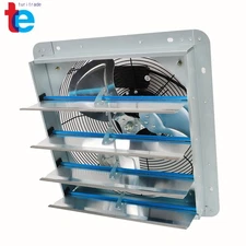 16 Inch Aluminum Shutter Exhaust Fan High Speed Wall Mounted Greenhouse Garage