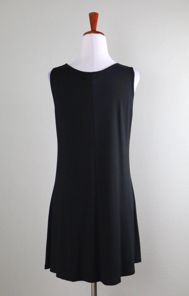 Camiseta sin mangas cómoda EE. UU. NUEVA CON ETIQUETAS $109 súper suave negra sólida esencial talla pequeña Foto 4 de 4