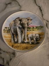 vintage harrogate cruse fine bone china african elephant plate