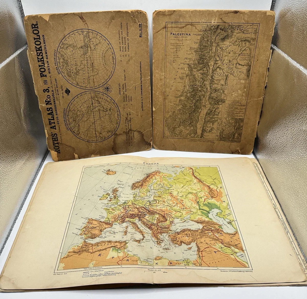 25+ Antique World Maps & Atlases World 1910-1919 Date Range for