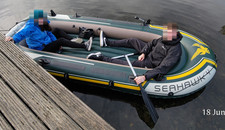 INTEX Seahawk 4 Inflatable Boat Canoe with Oars Dinghy Seahawk 4