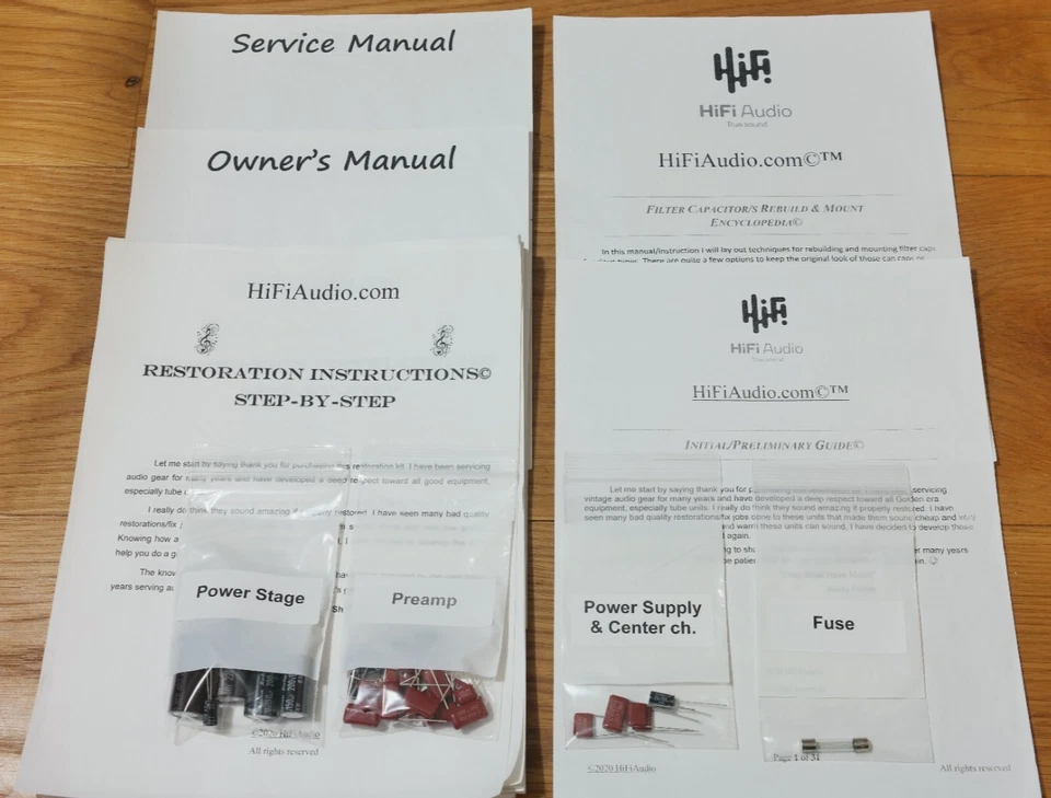 McIntosh C26 COMPLETO restauración recapitulación reparación actualización reconstrucción kit condensador 62 piezas Foto 2 de 4