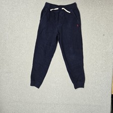 Polo Ralph Lauren Boys Activewear Pants M 10-12 Navy Blue Embroidered