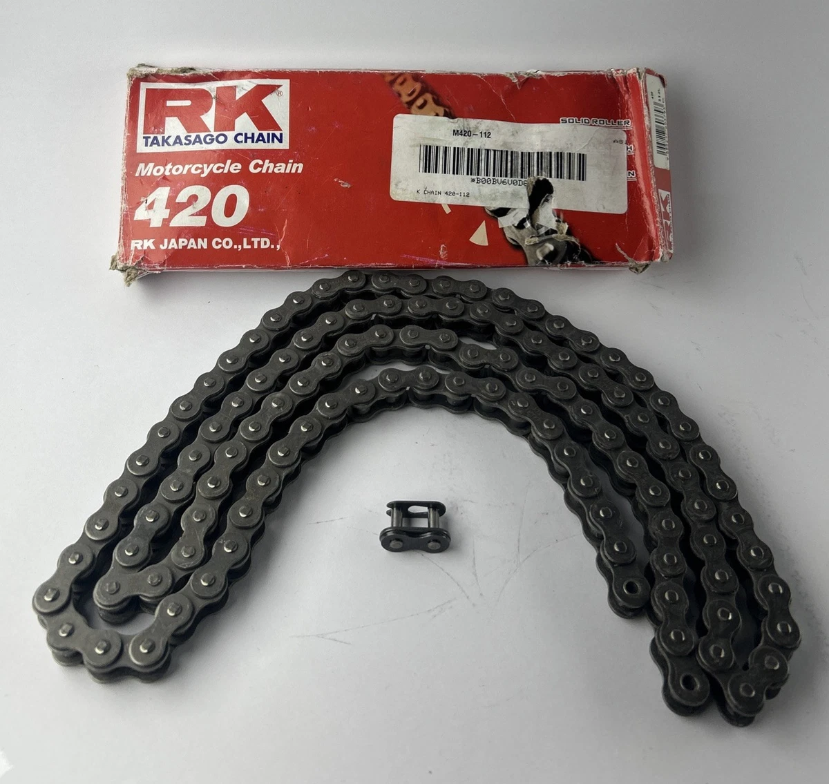 RK Racing Chain M420-112 420 Series 112-Link Standard Non O-Ring Chain photo 2