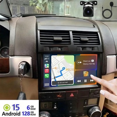 9'' Carplay Android 15 6+128G Autoradio GPS NAV MIK KAM Für VW Touareg 7L 2003-10