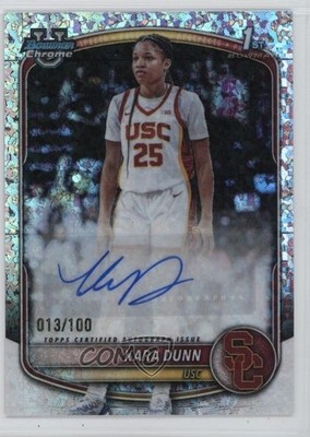 2025-26 Bowman Chrome Prospect Mini-Diamond Refractor 13/100 Kara Dunn Auto q2w