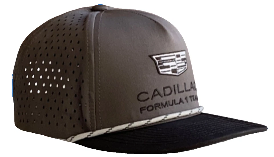 Novo 2026 F 1 Racing Team Pro aba plana desempenho cinza escuro/preto boné de corda. - Imagem 2 de 4