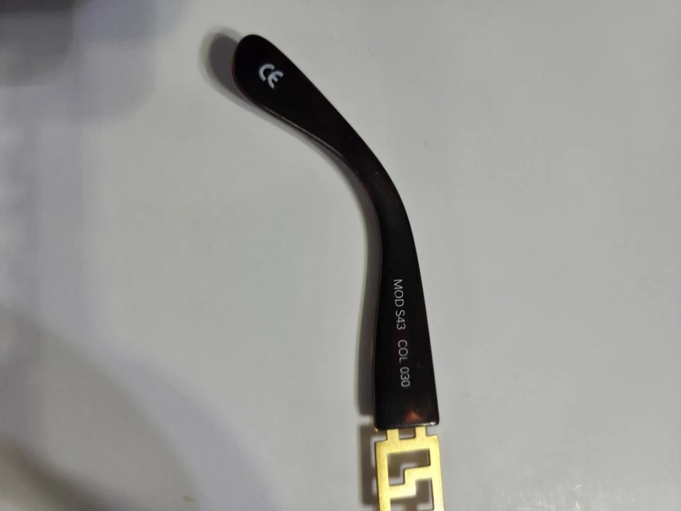 Rare Vintage Gianni Versace S43 Sunglasses M. S43 Col. 030 Gold Italy - Image 3 of 4