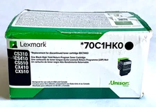 New Sealed Genuine Lexmark 70C1HK0 701HK Black High Yield Toner Cartridge