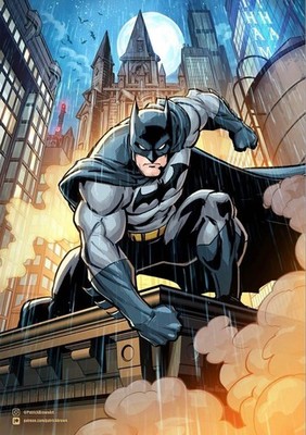 DC Comics Batman Action Pose Paper Poster 210 GSM (No Frame)