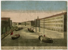 Optical Antique Print-AMSTEL RIVER-ORPHANAGE-AMSTERDAM-Anonymous-c. 1780