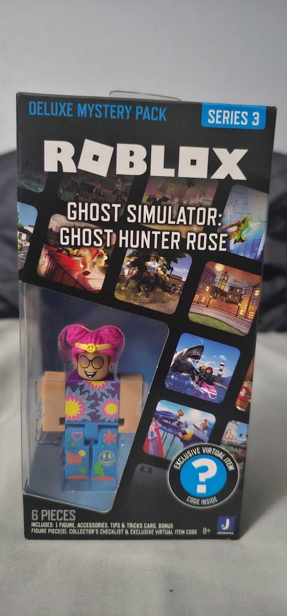 Roblox Deluxe Mystery Pack Series 3 Ghost Simulator Hunter Rose Figure  W/code