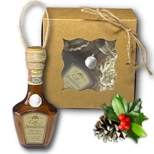 Cafe Benedictine Coffee Liqueur Artisan Vintage Glass Bottle Ornament