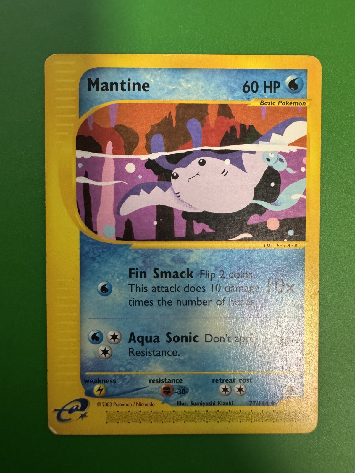 Mantine 77/144 Skyridge Regular LP Pokemon Card