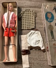 1961 Vintage re Flocked Ken Blonde in Box Original Paint VGC 