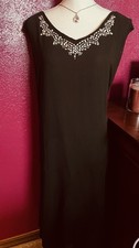 Woman’s Dress by Woman Within Plus Size 36W Beautiful Black Evening Wear Beaded