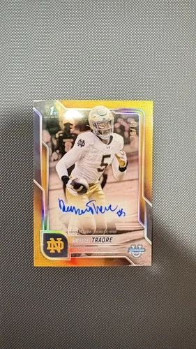 2025 Bowman Chrome University Football Gold Refractor Boubacar Traore #BCA-BT
