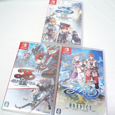 Lot 3 Ys 8 9 10 set Nintendo Switch NDS Falcom Japan Import Tested