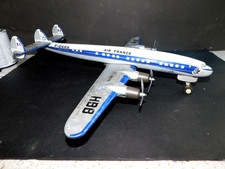 VINTAGE TIN FRICTION LOCKHEED CONSTELLATION AIRPLANE JOUSTRA RARE