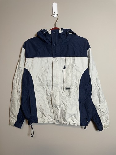 Vtg Timberland Gore-Tex Jacket Mens M Weathergear Hooded Waterproof Blue (G7)