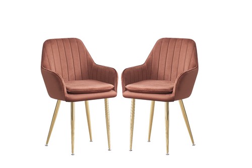 1/2/4 Dining Chair Velvet Padded Seat Armchair w/ Backrest Kitchen Lounge Cafe - Picture 12 of 28