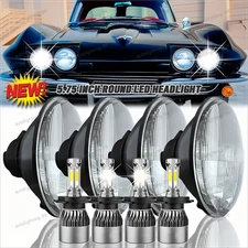 4PCS 5 3/4" 5.75" LED Headlights Hi-Lo Beam DRL for Chevrolet Corvette C1 C2 C3