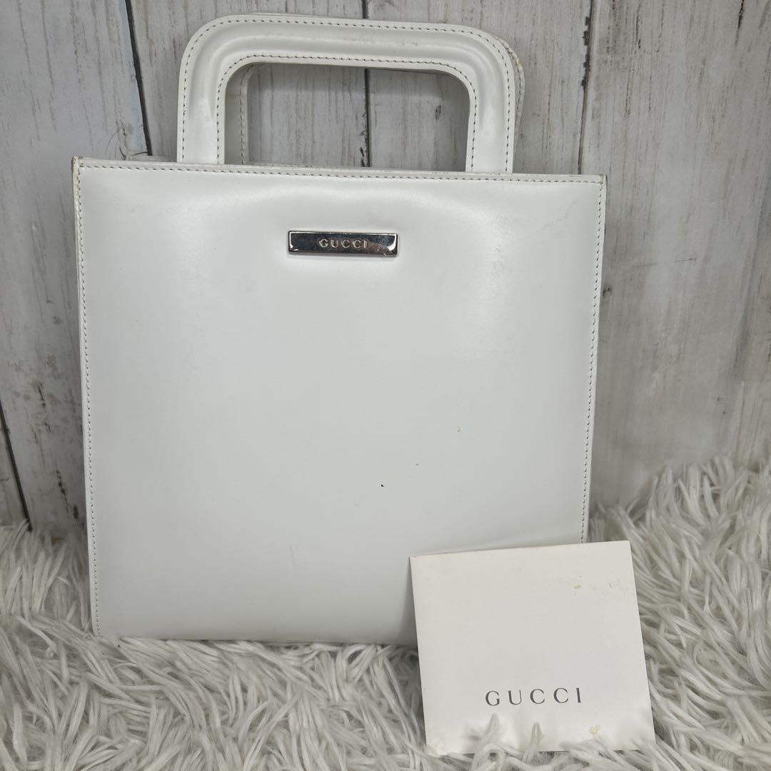 GUCCI White PVC Tote Bag G0804535 Authentic Designer Handbag
