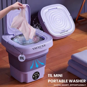 Laveuse portable Mini Lave-linge Laveur pliable et sécheuse à spin Petit voyage