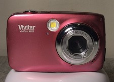 Vivitar ViviCam X022 10.1MP Digital Camera Pink - Tested Working