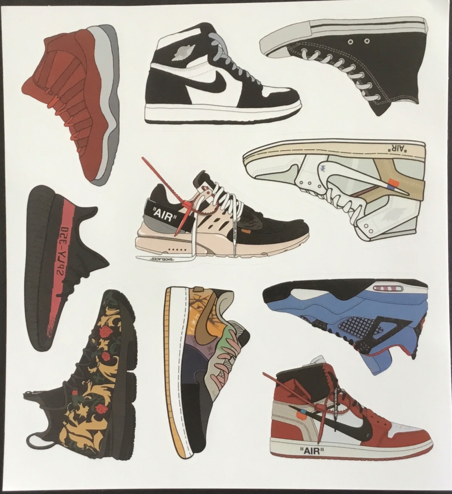 Collectible Stickers - Shoes - Nike Adidas Converse - 5.5” X 6” - Awesome!!  | eBay