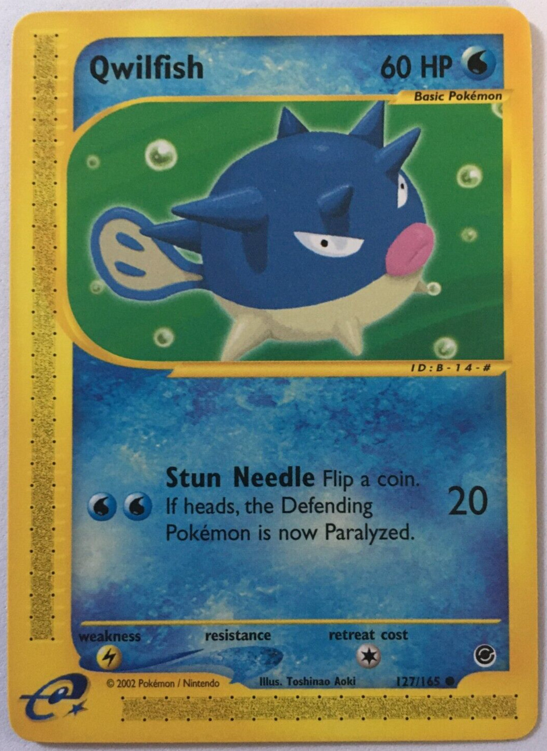 POKEMON QWILFISH 127/165 EXPEDITION BASE SET COMMON NEAR MINT