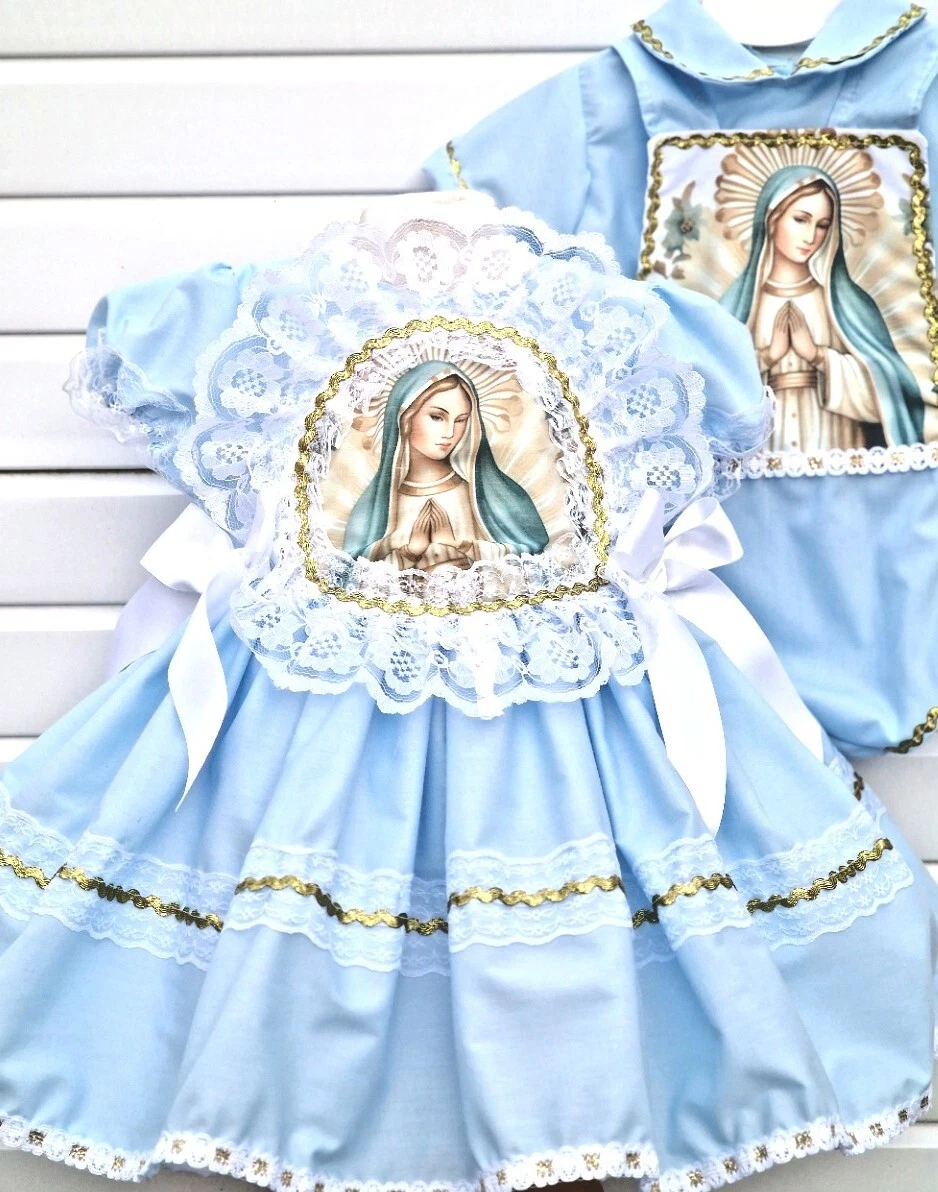 Dream baby girls 0-8 years Our Lady holy day traditional puffball frilly dress